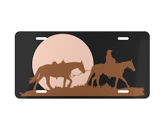 Coche de aluminio con forma de caballo vaquero del oeste Etiqueta: Decoración campestre