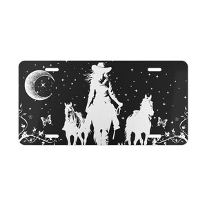 Placa de coche vaquera / Placa de matrícula del oeste / Decoración americana para coche imagen 2