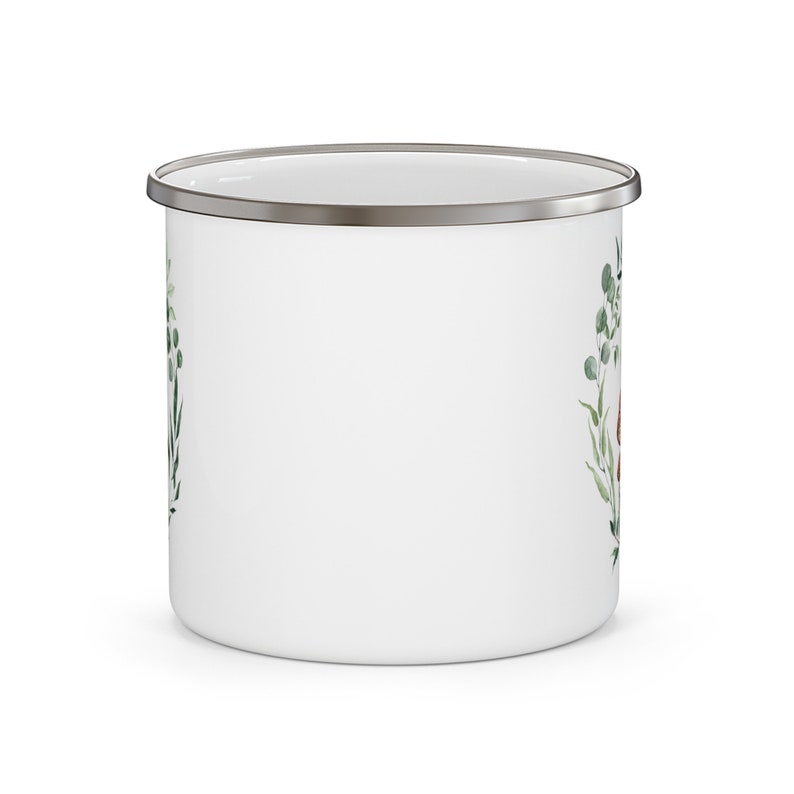 Frog Enamel Camping Mug – Cottagecore Toadstool Coffee & Tea Mug image 6