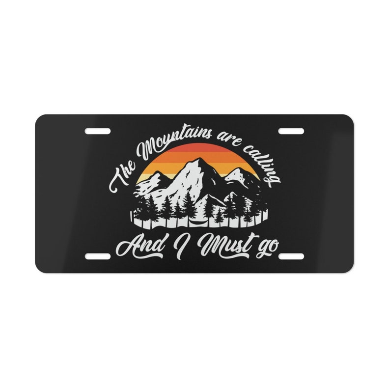 The Mountains Are Calling License Plate Winter Sport/ Hiking/ Etsy