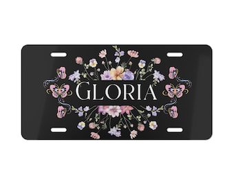 パーソナライズされた花柄アルミ製化粧台、車の装飾