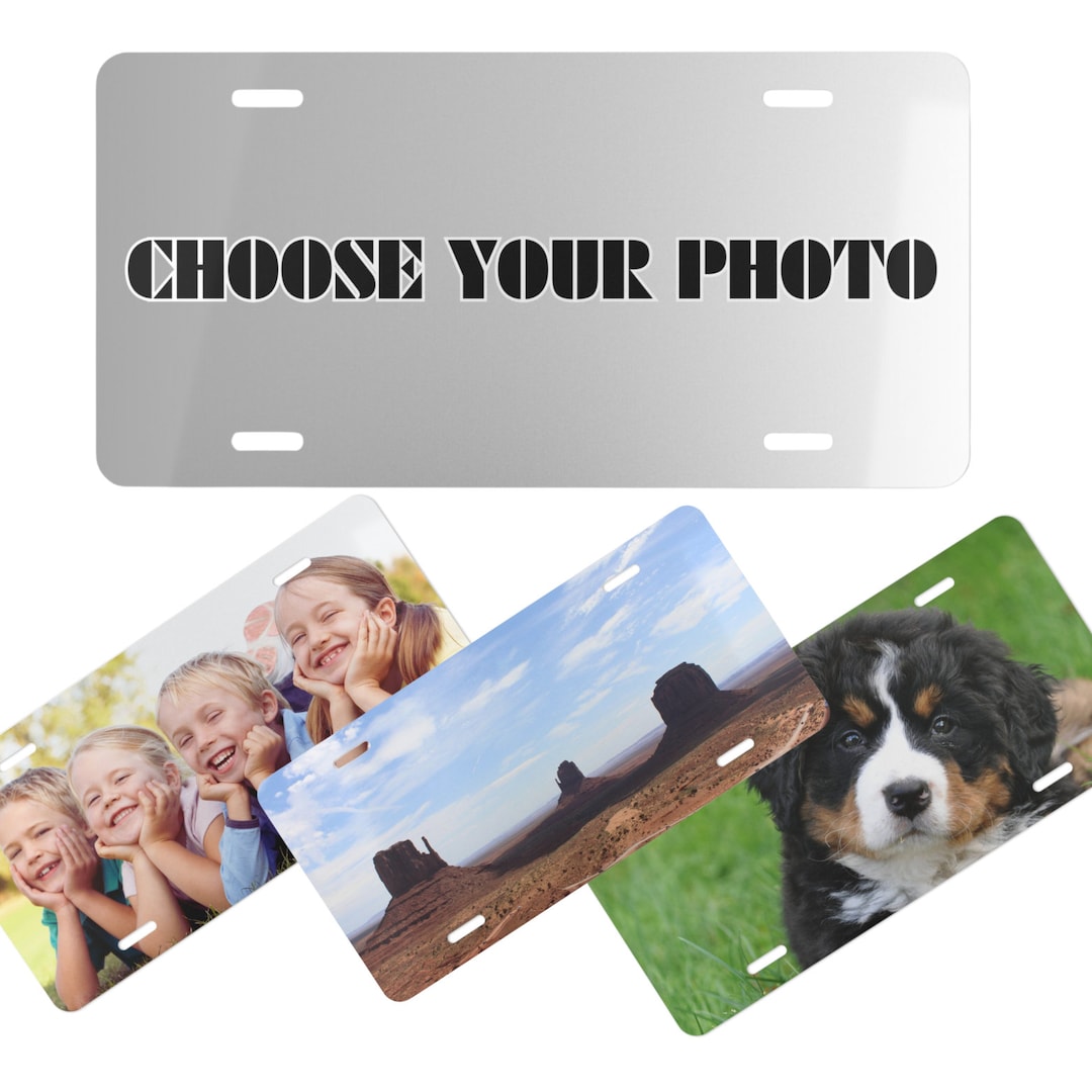Custom Photo Front Car Tag - Etsy