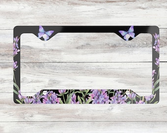 Lavender License Plate Frame | Botanical Car Tag Holder