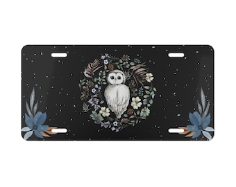 Etiqueta para coche de búho místico / Decoración bohemia para coche