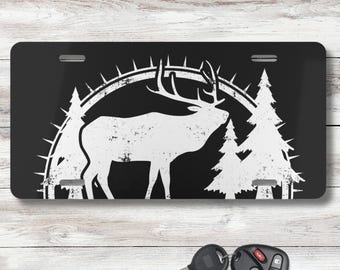 Rustic Deer Car Tag, Truck Decor
