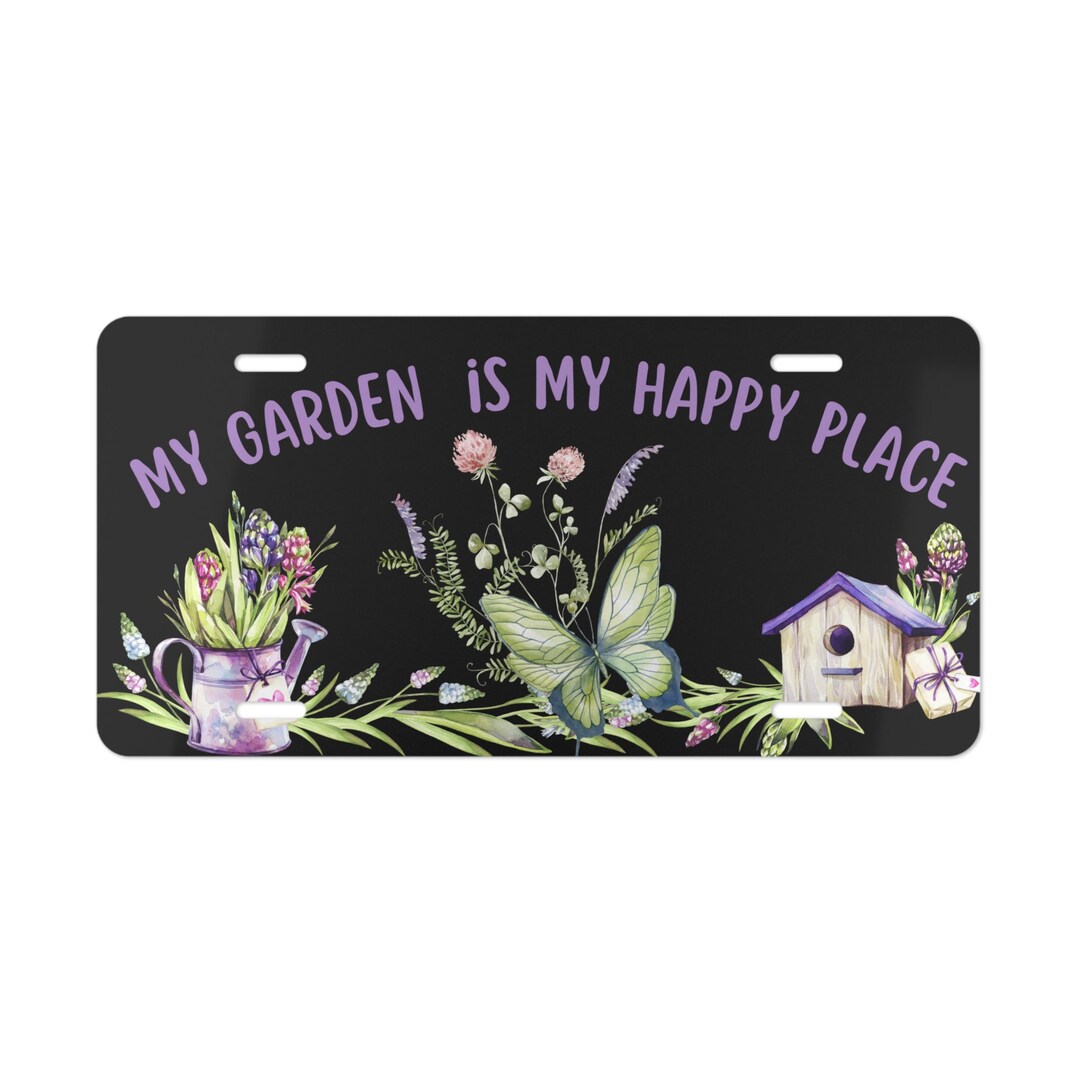 Flower Garden Vanity Car Tag Floral License Plate Gift for Mom