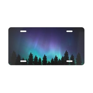 Northern Lights Car Tag: Aurora Borealis License Plate
