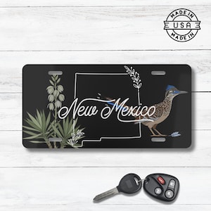 New Mexico State Bird and Flower Car Tag | Yucca and Roadrunner License Plate