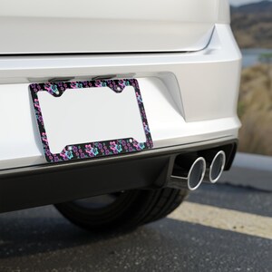 Hibiscus Floral License Plate Frame: Tropical Car Accessory image 4