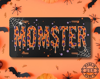 Momster Halloween Car Tag | Creepy Vanity Plate