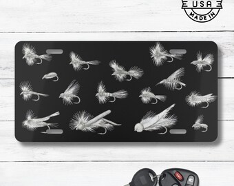 Fly Fishing Lures Car Tag | Fisherman's License Plate