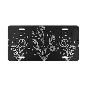 Cute Floral Car Tag | Gift for Mom, Sister, Daughter, New Car, New Driver