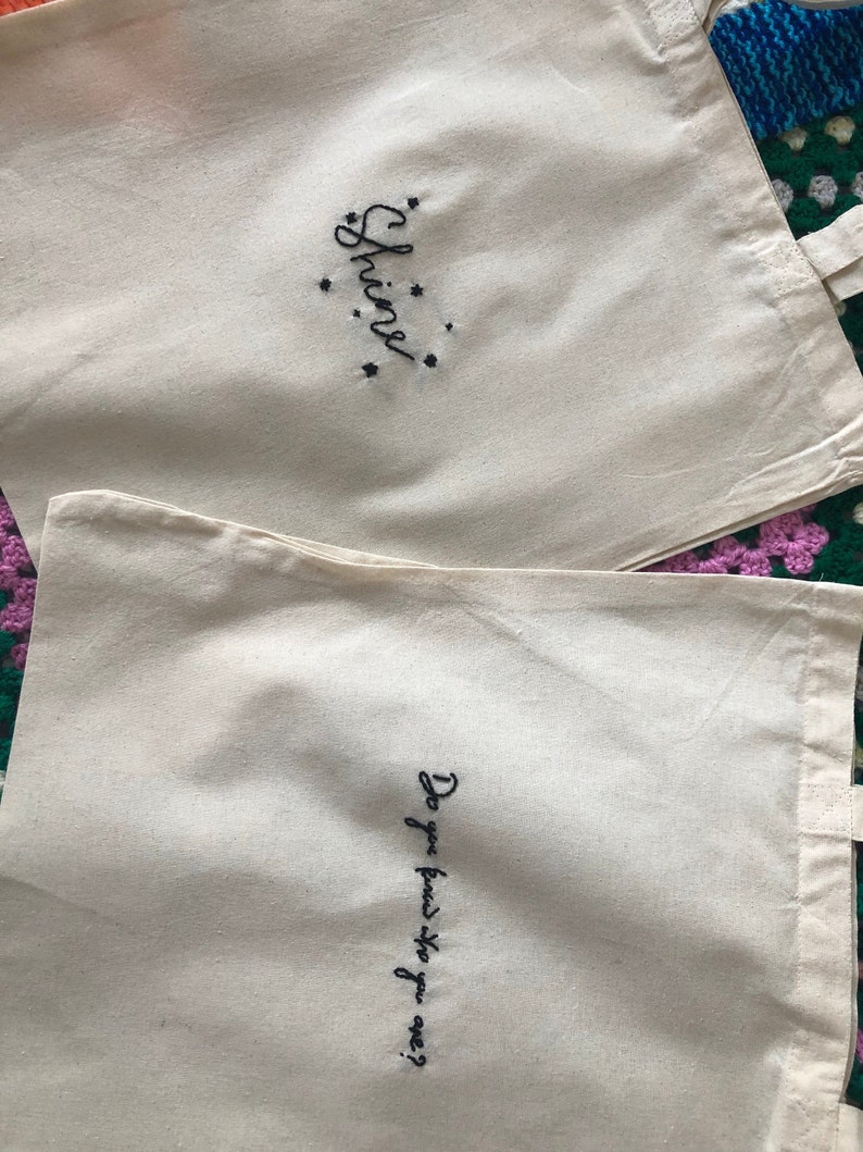 Harry Styles Hand Embroidered Tote Bags