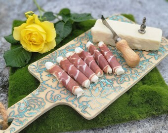 Charcuterie Board: Dahlia in Copper Green Collection