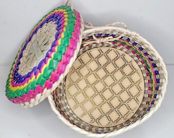 Calentador de tortillas: Geométrico en verde cobre