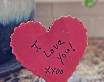 Wavy Heart Tile Note Tag