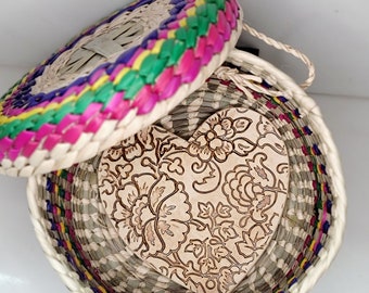 Calentador de tortillas: Corazón de dalia en color óxido
