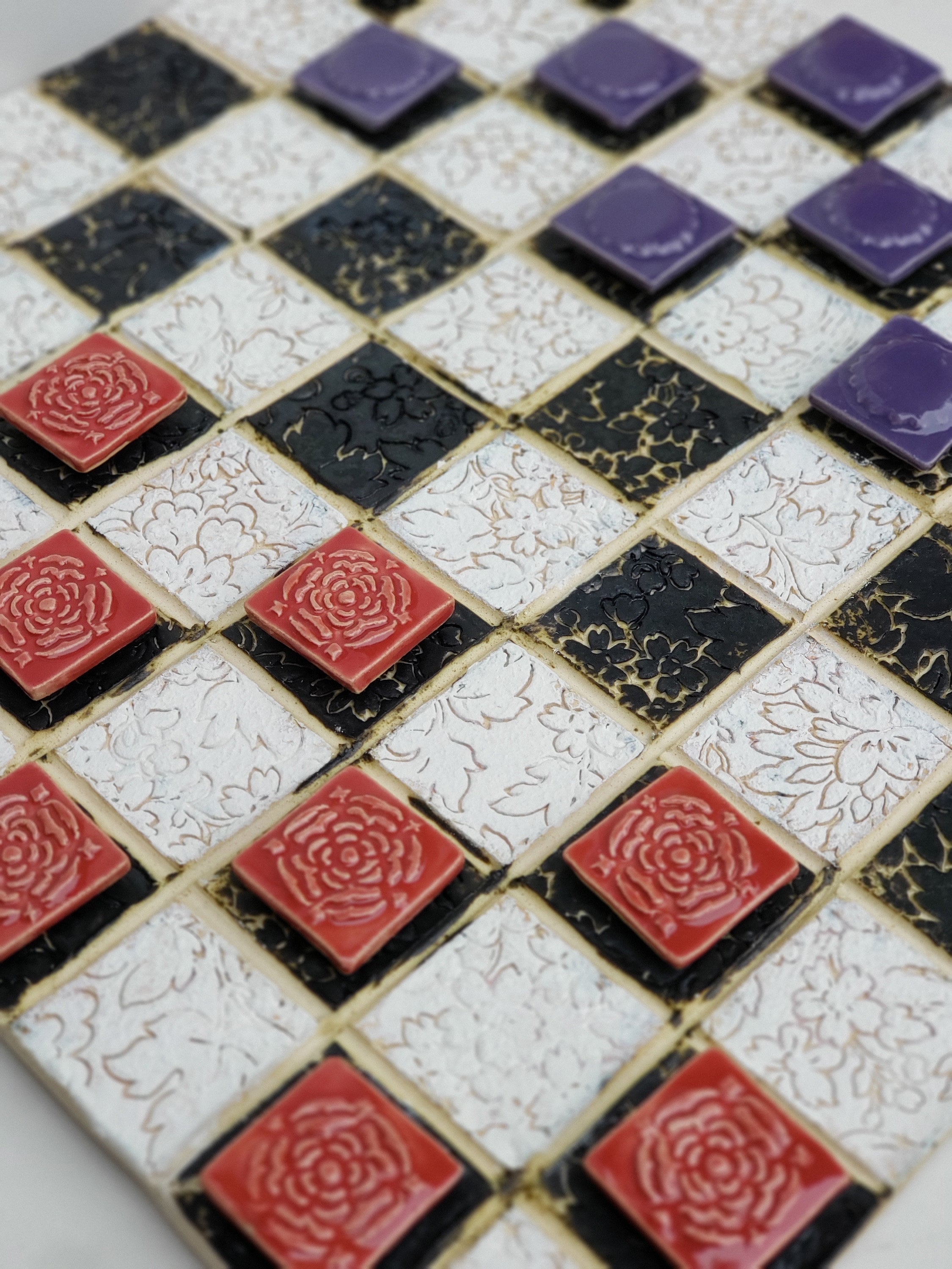 Rustic Outdoor Checkers: Roses Vs Violets | Etsy