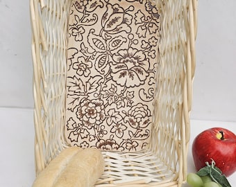 Bread Warmer Basket: Dahlia Tile Rust