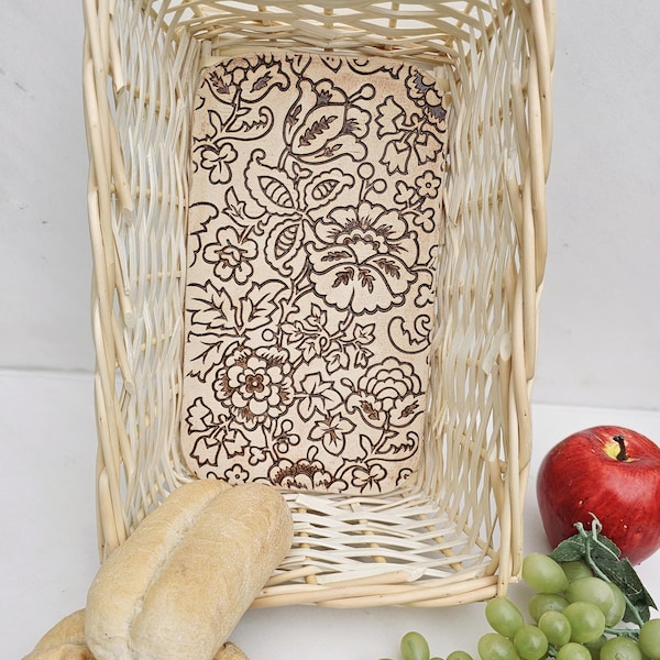 Bread Warmer Basket: Dahlia Tile Rust
