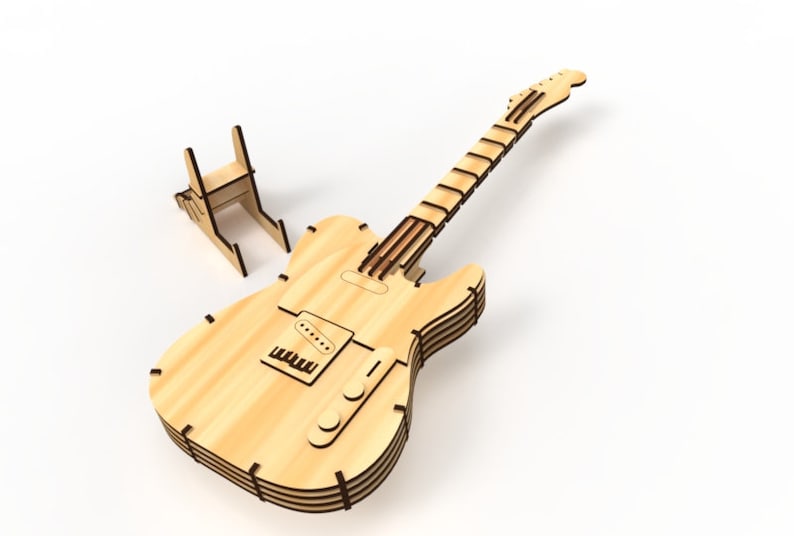 Telecaster Guitar model vector template for Laser CNC Etsy