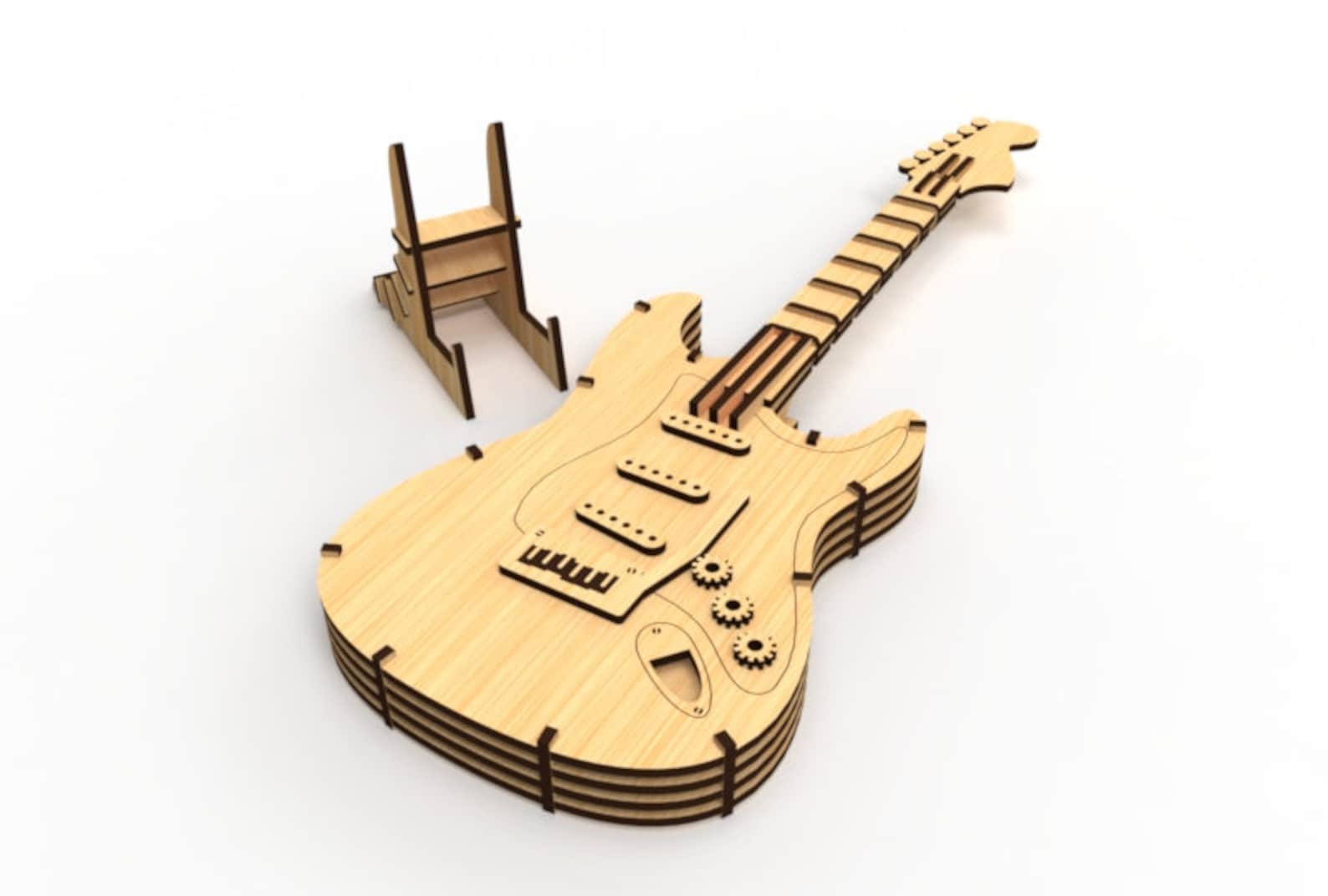 Stratocaster Guitar model vector template for Laser CNC Etsy