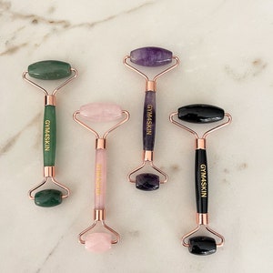 Authentic Crystal Facial Massage Rollers - Jade - Rose Quartz - Black Obsidian - Amethyst - Top Selling Gifts, Beauty Products