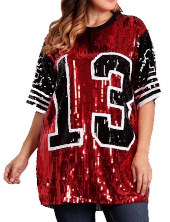 aka sequin jersey dress
