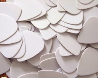 Blank White Guitar Picks .46 mm Thin