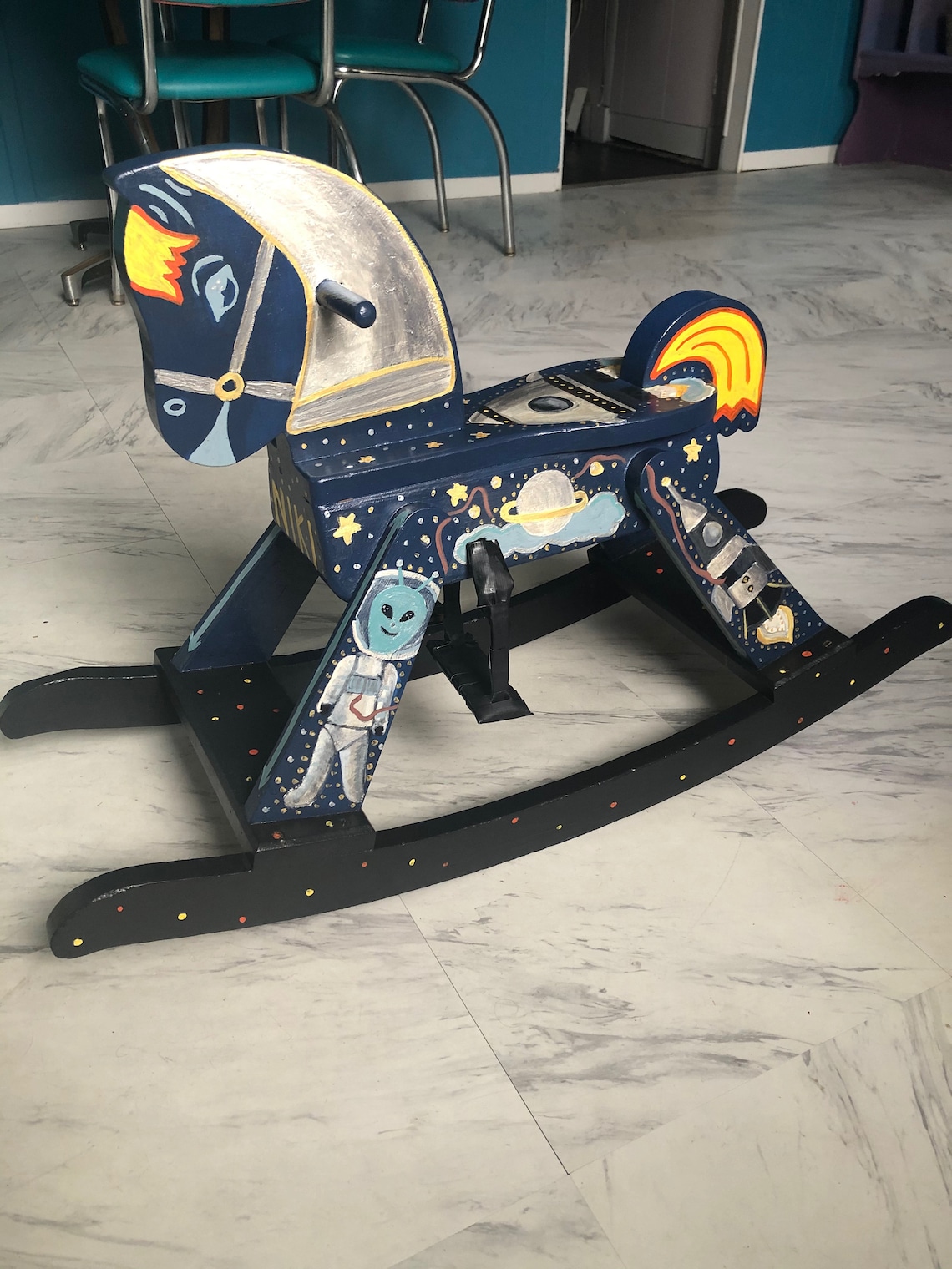 CUSTOM ROCKET Horse Rocking Horse Etsy