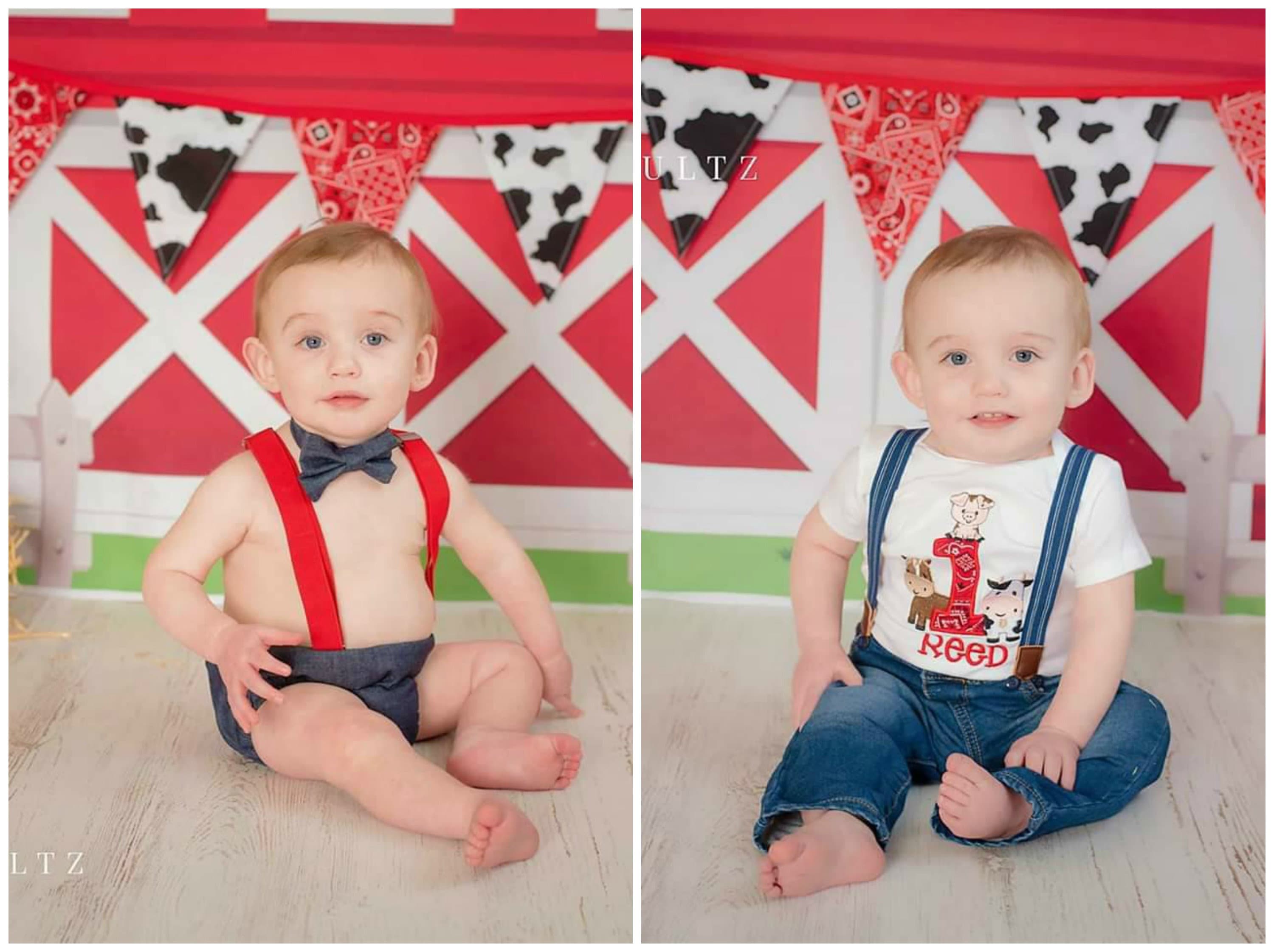 Boys Cake Smash Outfit farm Animals Cake Smash farm Birthday Party