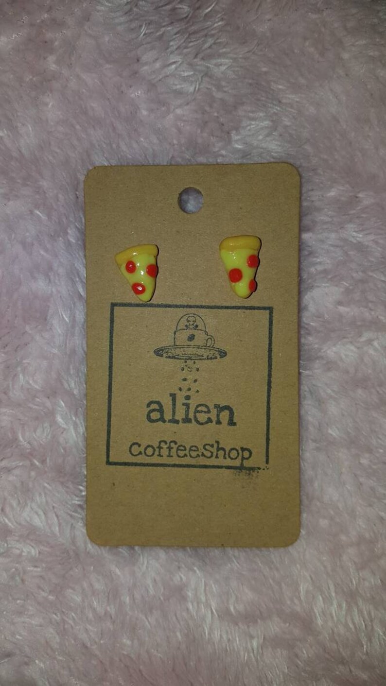 Pizza earrings