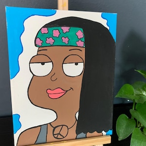 Dipinti di cartoni animati, arte dei cartoni animati, decorazioni murali, American Dad, Hayley Smith