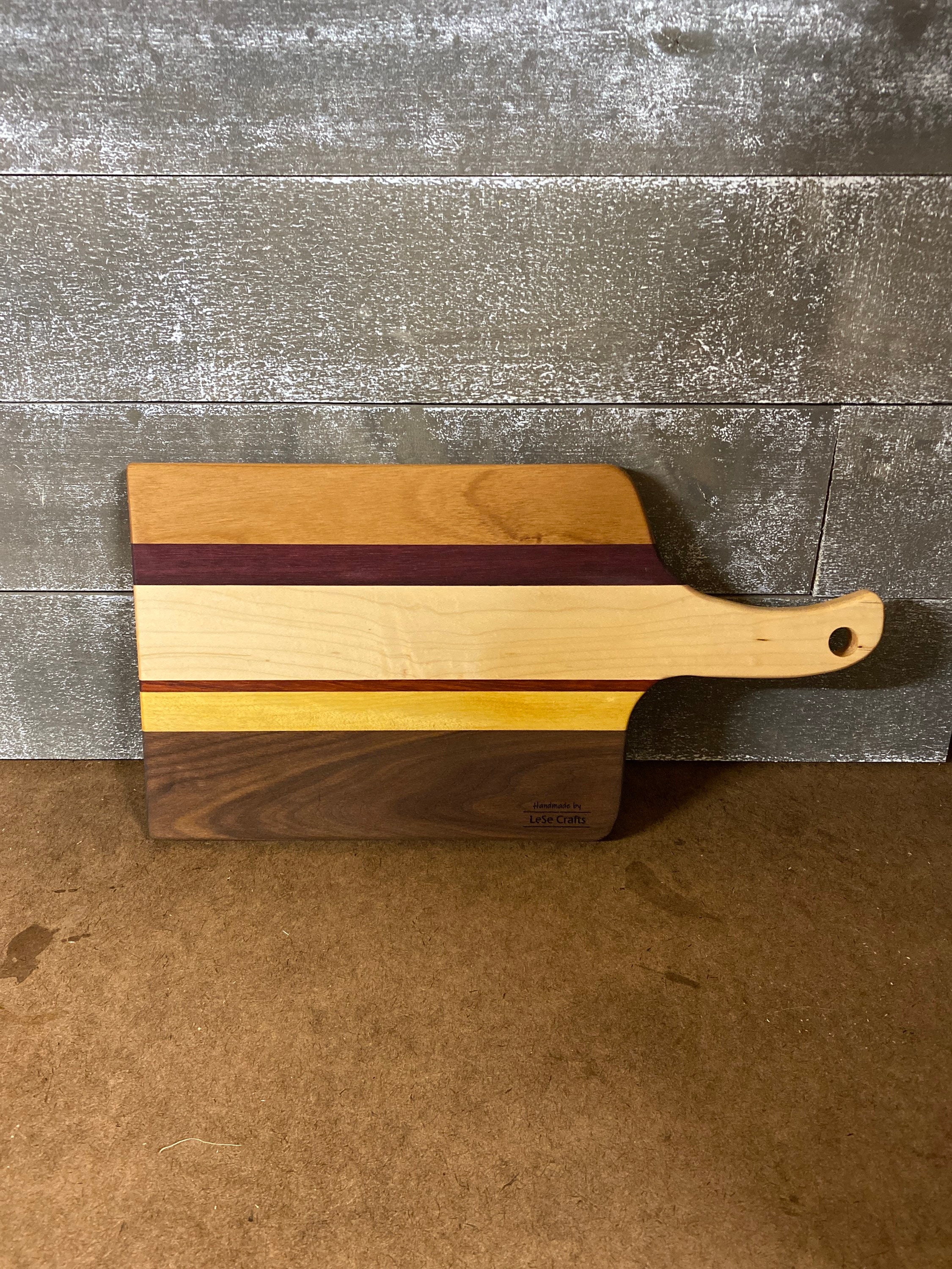 Cheese Board with Handle, Wooden Cheese Board Wedding Gift for Couple