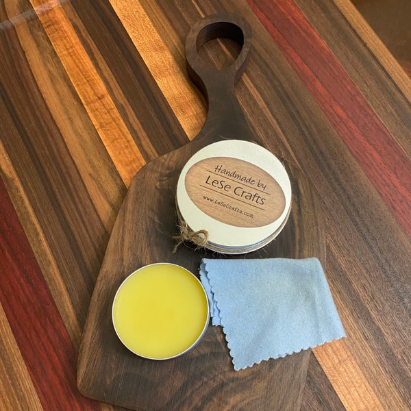 Wood Conditioner-Natural Beeswax & Mineral Oil - Cutting Board Oil Conditioner Wood Butter - Wood Spoons, Wood Bowls - High Carbon Knives