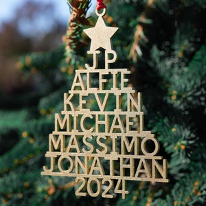 Family Christmas Ornament - Personalized Ornament With Names - Christmas Tree Ornament