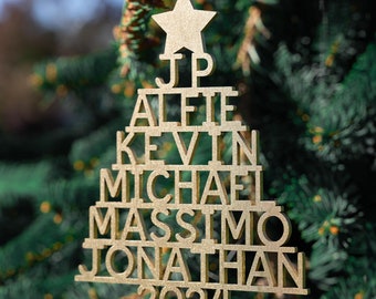 Family Christmas Ornament - Personalized Ornament With Names - Christmas Tree Ornament