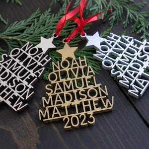 Family Christmas Ornament - Personalized Ornament With Names - Christmas Tree Ornament
