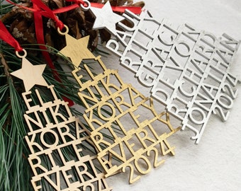 Personalized Ornament With Names - Family Christmas Ornament - Christmas Tree Ornament