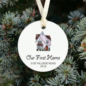 Our First Home Ornament - Personalized Ornament- Housewarming Gift - Our First Christmas At OR18 and OR20