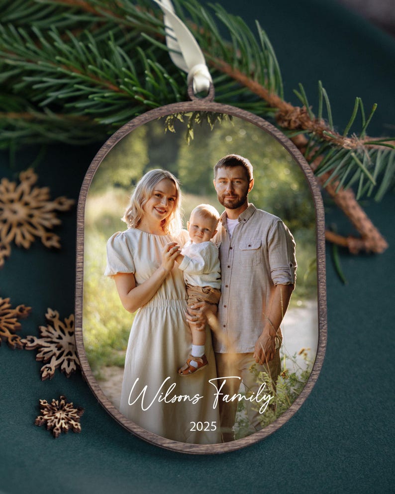 Photo Family Christmas Ornament - 2025 Personalized 3D Ornament ...