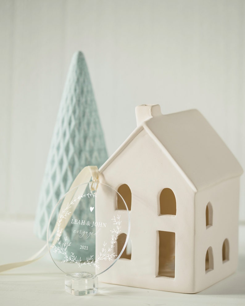 Personalized Acrylic Engagement Ornament - Thumbnail 5