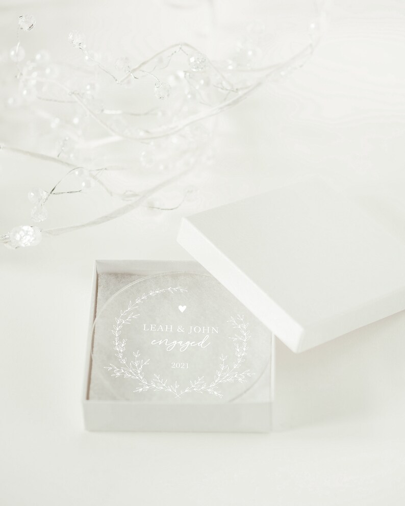 Personalized Acrylic Engagement Ornament - Thumbnail 4
