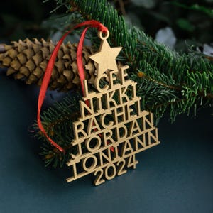 Family Christmas Ornament - Personalized Ornament With Names - Christmas Tree Ornament