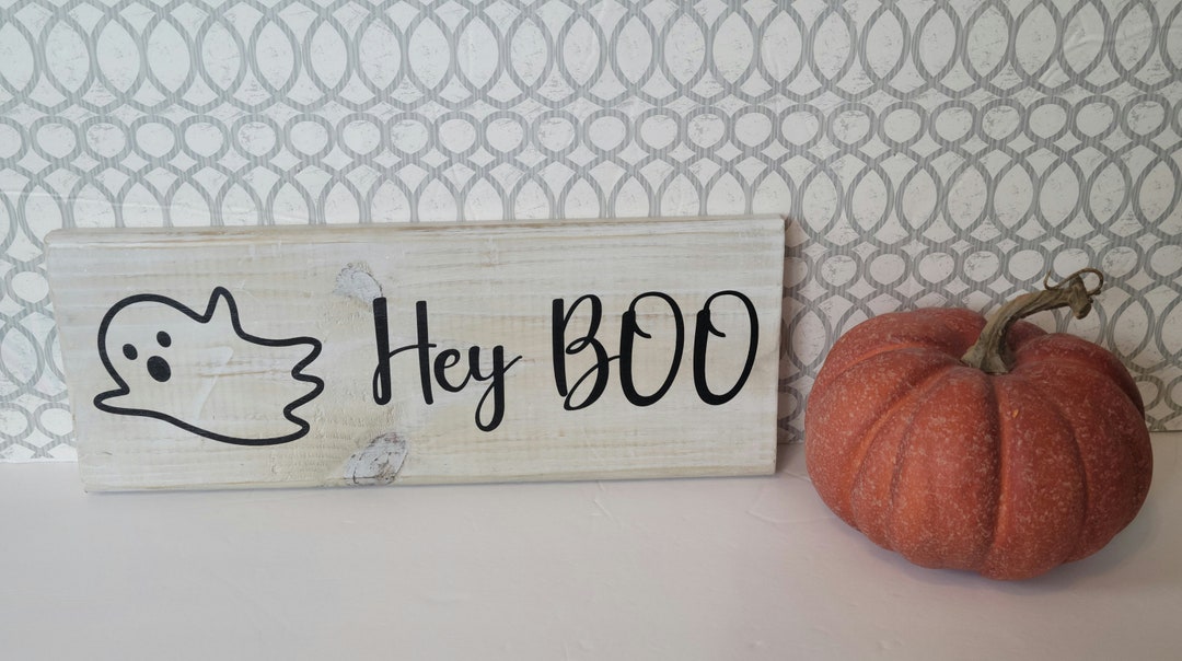 Rustic Boo Sign Rustic Hey BOO Sign - Etsy