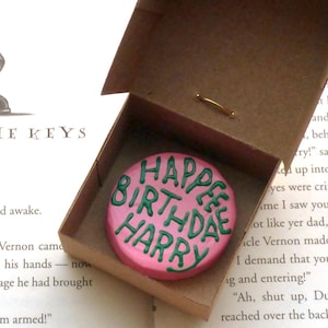 birthday cake ornament - whimsical spelling