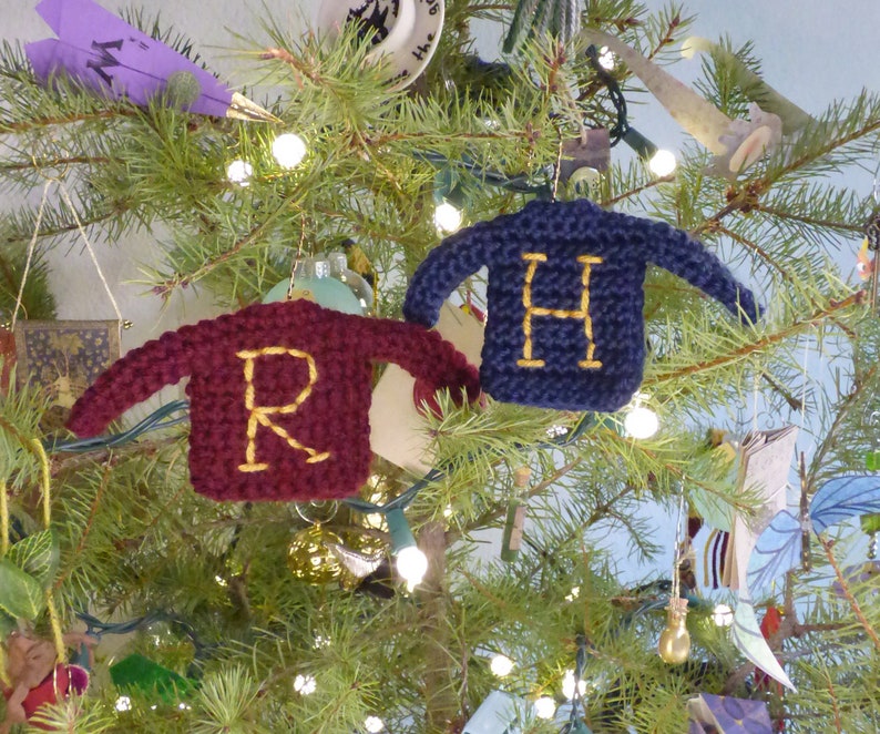 set of 2 mini sweater ornaments magical best friends image 2