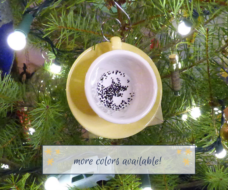 ominous teacup and saucer ornament image 1