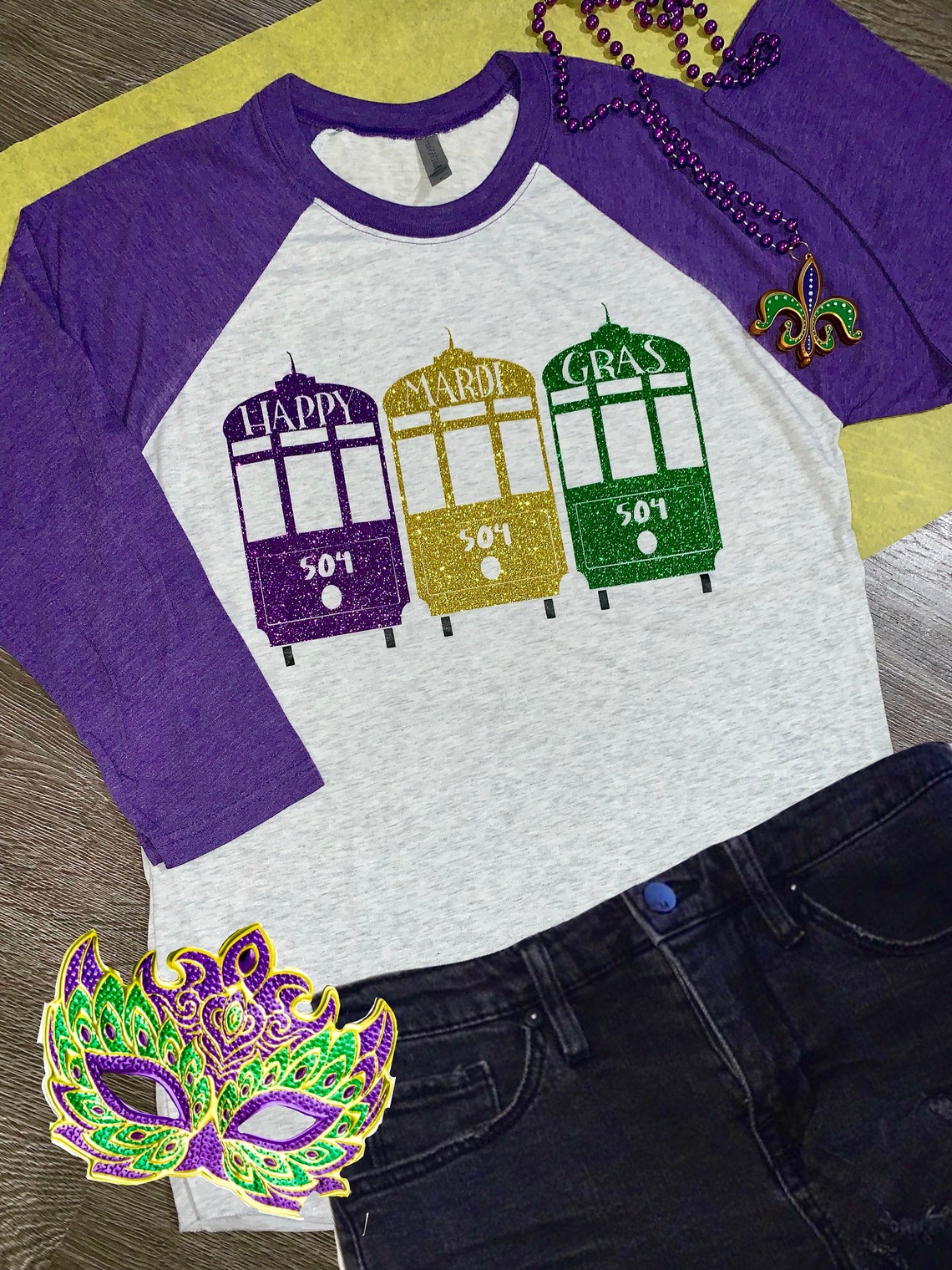 Mardi Gras Shirt Happy Mardi Gras Streetcar Shirt Etsy