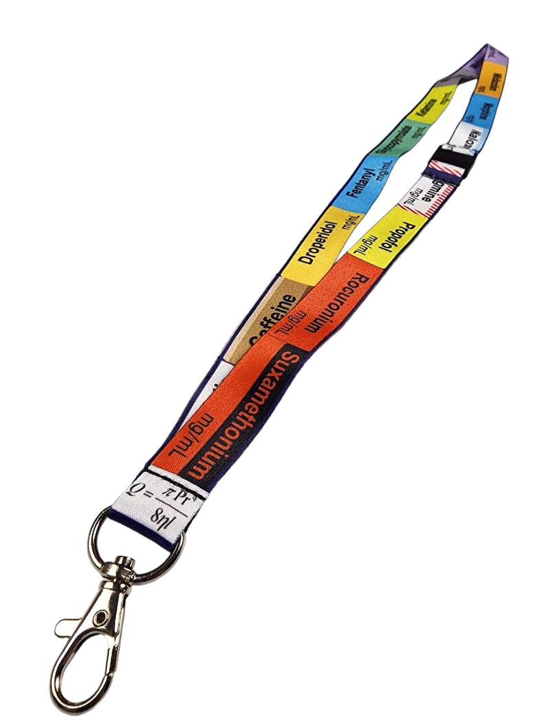 2 Pack Anaesthetic Lanyards Medical Drug Labels Critical Care image 3